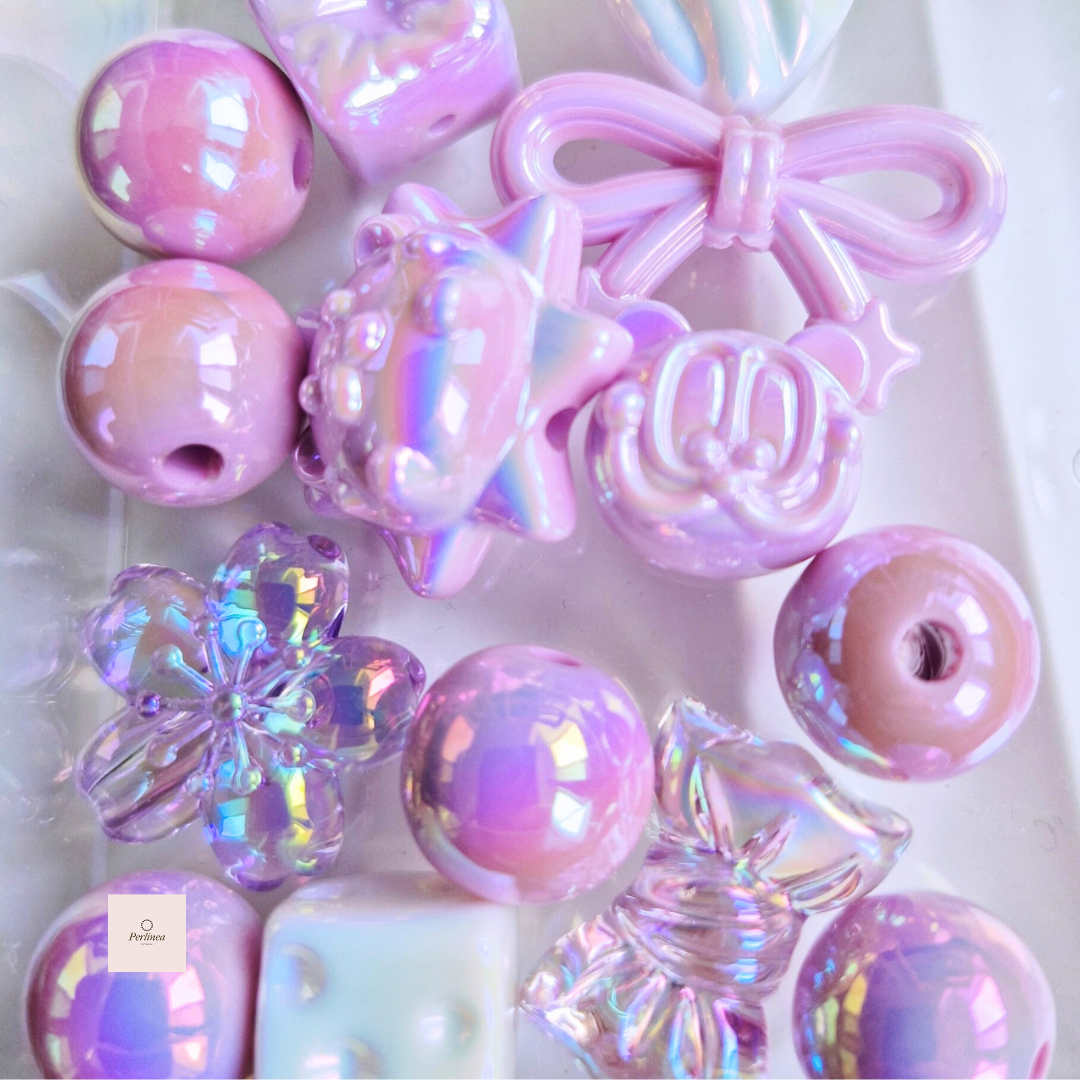 Bonbons - Mix de perles fantaisie pour stylo, porte clés, chaines de téléphone et sac