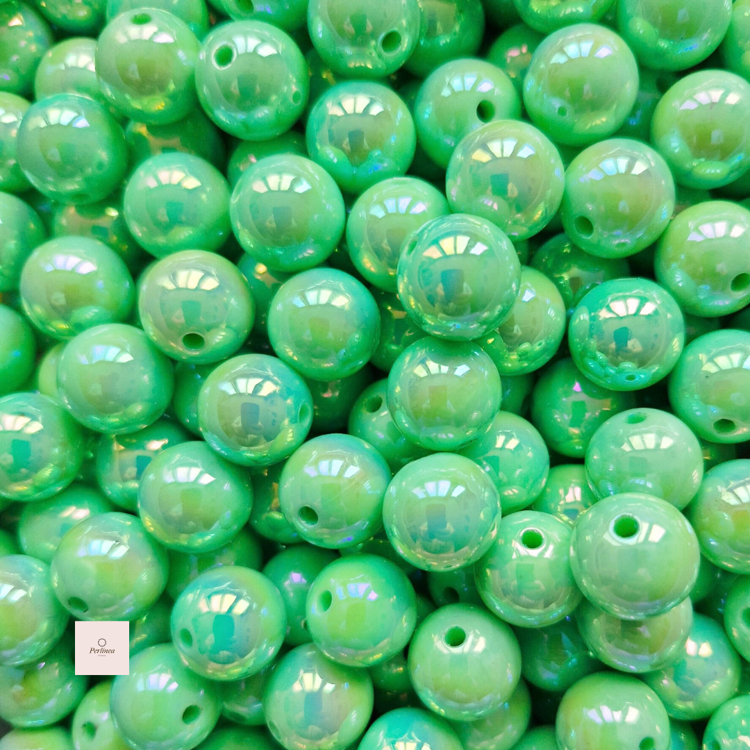 Soleils - Perles rondes nacrées 16 mm – perles acryliques pour bracelets, porte-clés, stylos, chaînes de téléphone et accessoires de sac DIY -  70 g