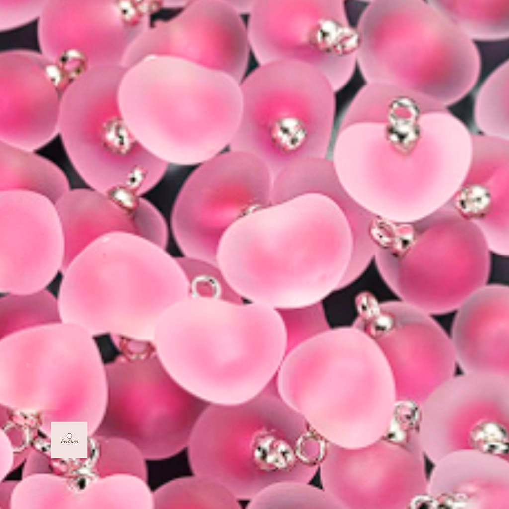 Cœur translucides – Lot de 3 breloques DIY