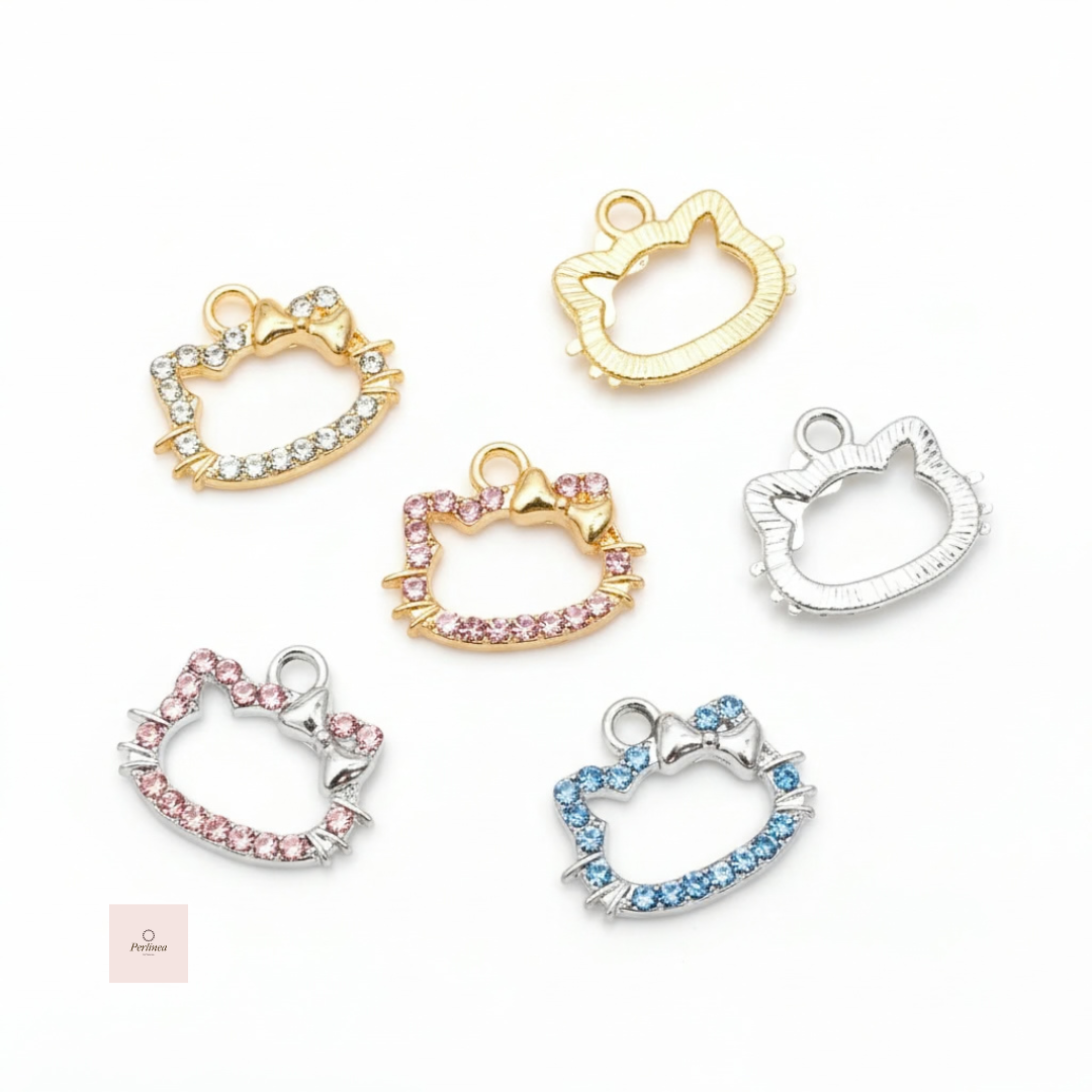 Hello Kitty - Charm strass – pendentif pour bijoux DIY