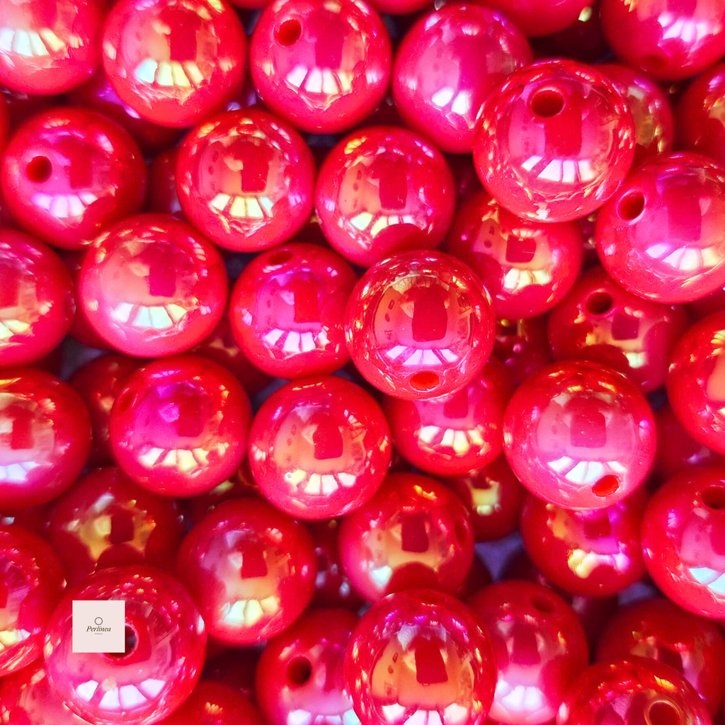 Soleils - Perles rondes nacrées 16 mm – perles acryliques pour bracelets, porte-clés, stylos, chaînes de téléphone et accessoires de sac DIY -  70 g